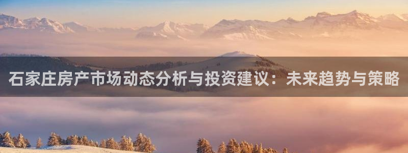 澳门和记电信官网：石家庄房产市场动态分析与投资建议：未来趋势
