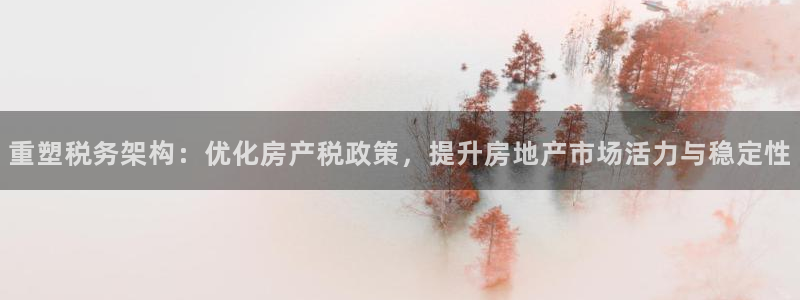 和记手游官网：重塑税务架构：优化房产税政策，提升房地产市场活