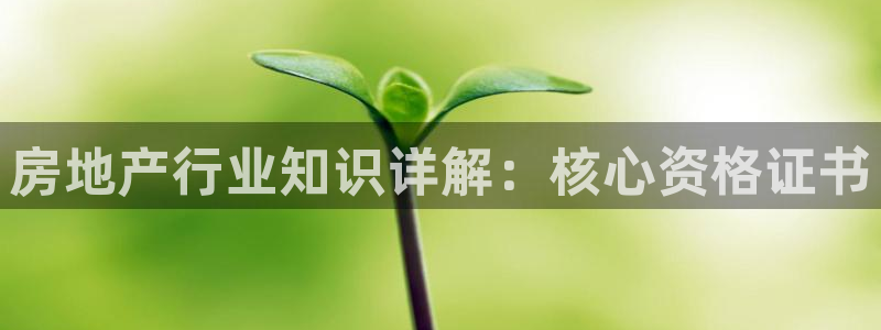 和记h188官网：房地产行业知识详解：核心资格证书