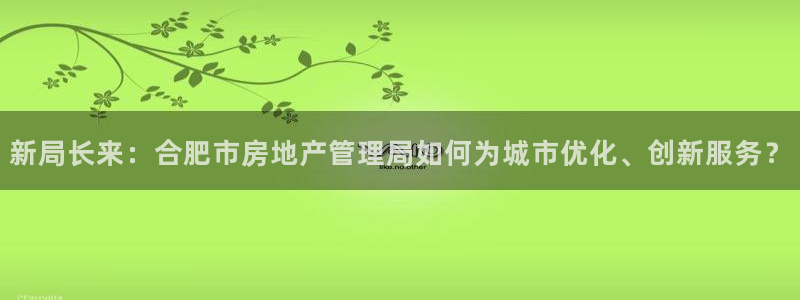和记app官方官网登录：新局长来：合肥市房地产管理局如何为城